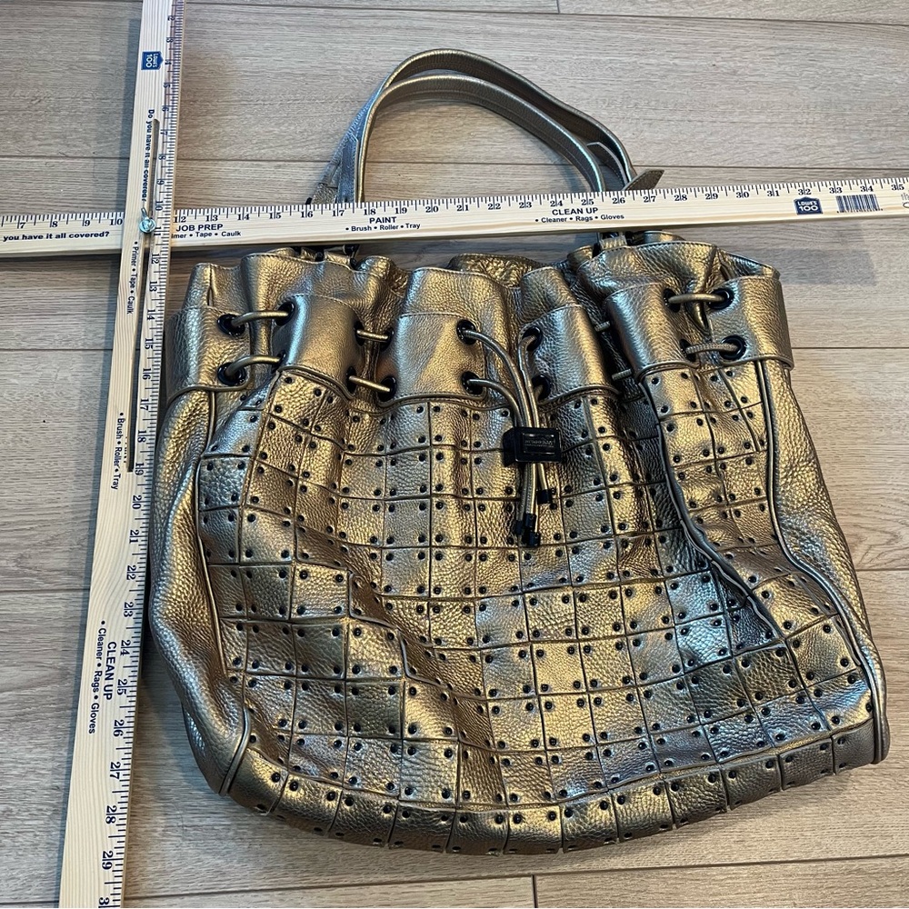 Burberry Prorsum Large Calfskin Gold Studded Warrior Bag Leather Metallic - Picture 5 of 16